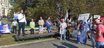 Diagności protestowali w&nbsp;Warszawie