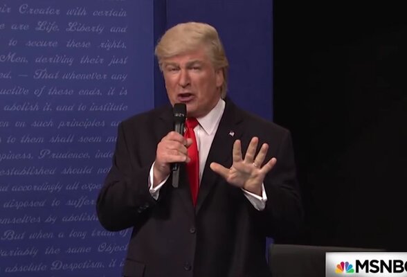 Miniatura: Alec Baldwin jako Donald Trump