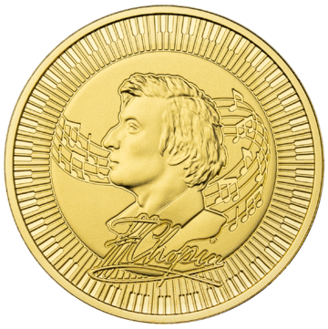 Złoty dukat z&nbsp;wizerunkiem Fryderyka Chopina