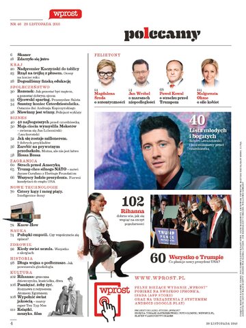 Spis treści "wprost" 46/2016