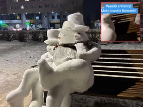 Miniatura: Rodzina bałwanków w Warszawie...