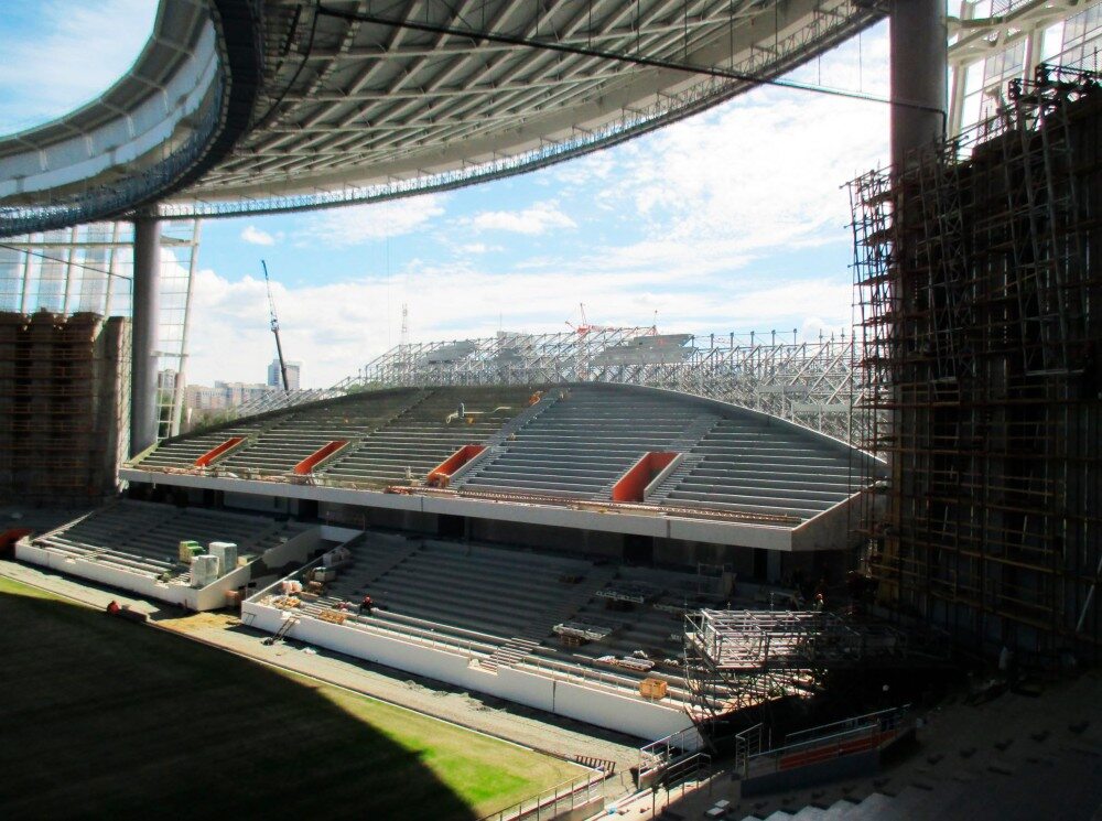 Budowa stadionu w Jekaterynburgu, maj 2017 