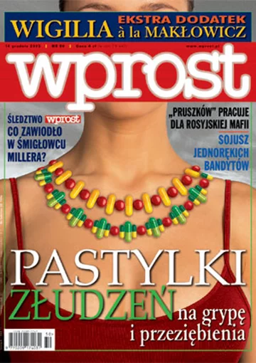 Okładka tygodnika Wprost nr 50/2003 (1098)