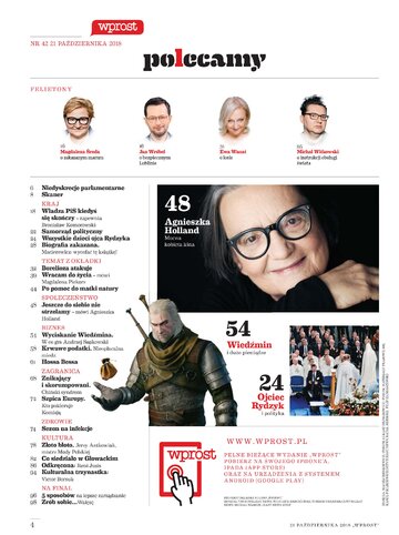 Spis treści "Wprost" 42/2018