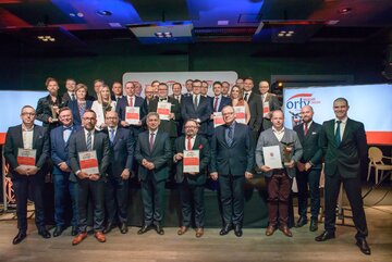 Przedstawiciele najlepszych firm woj. kujawsko-pomorskiego nagrodzonych Orłami Wprost.
