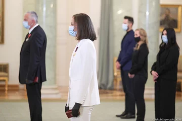 Uroczystość odznaczenia Igi Świątek i Tomasza Świątka 