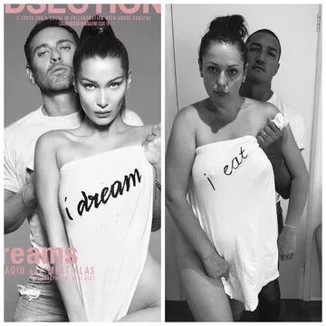 Idealne zdjęcie z Insagrama vs zwyczajne zdjęcie Celeste Barber 