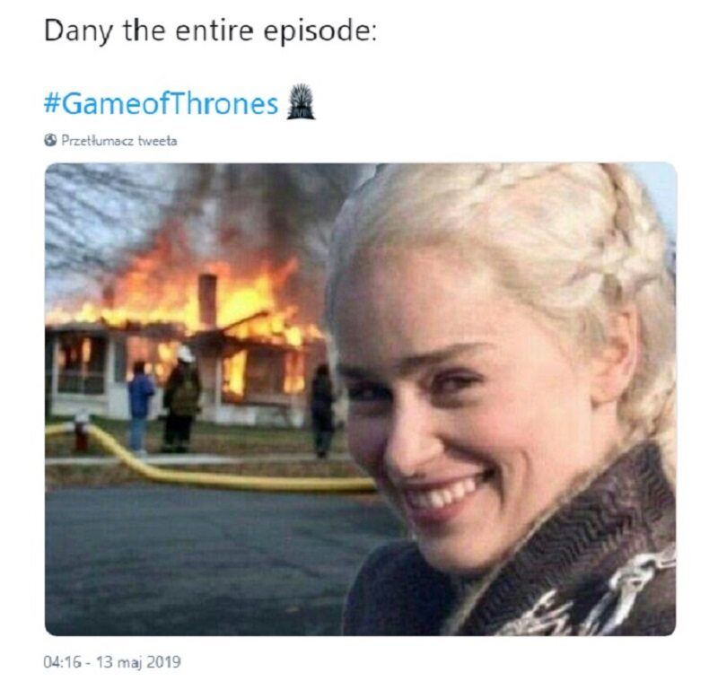 Daenerys przez cały odcinek 