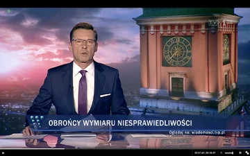 Paski informacyjne z "Wiadomości" TVP 