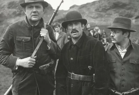 Jerzy Bińczycki, Jerzy Cnota i Wiesław Dymny w filmie „Sól ziemi czarnej” (1969)