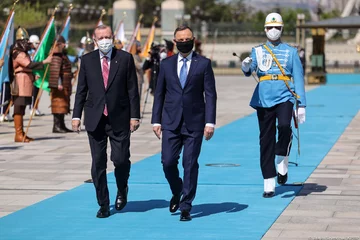 Andrzej Duda podczas wizyty w Turcji 