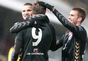 ŁKS - Polonia Warszawa 0:2. Stołeczny zespół zmniejszył o dwa punkty dystans jaki dzieli go od prowadzącego w tabeli Śląska Wrocław (fot. PAP/ Grzegorz Michałowski)