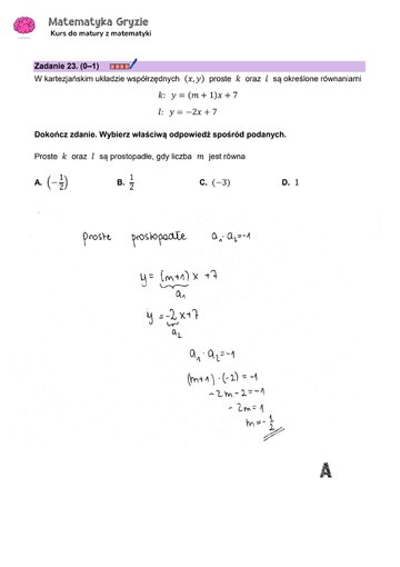 Matura 2024. Matematyka &mdash; poziom podstawowy, Formuła 2023 &mdash; arkusze z&nbsp;odpowiedziami &ndash; zadanie 23