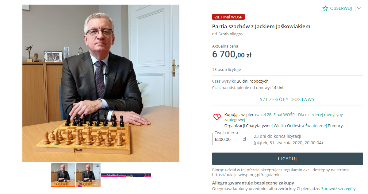 Gra w szachy z Jackiem Jaśkowiakiem 