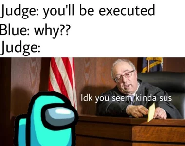 Mem z gry Among Us