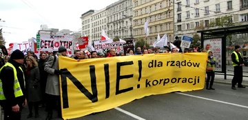 Protest przeciwko CETA w Warszawie 