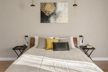 Aranżacja nowoczesnego wnętrza z dużymi przeszkleniami, proj. MIŚKIEWICZ design 