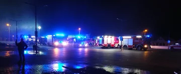 Pożar Lidla w Kielcach 