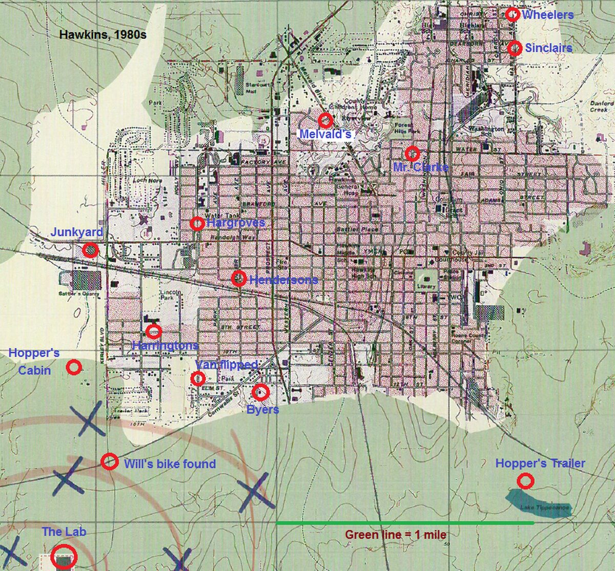 Mapka Hawkins - dla największych fanów 