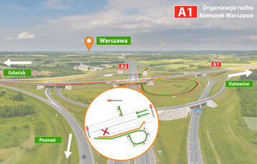 Utrudnienia na&nbsp;wiadukcie A1/A2