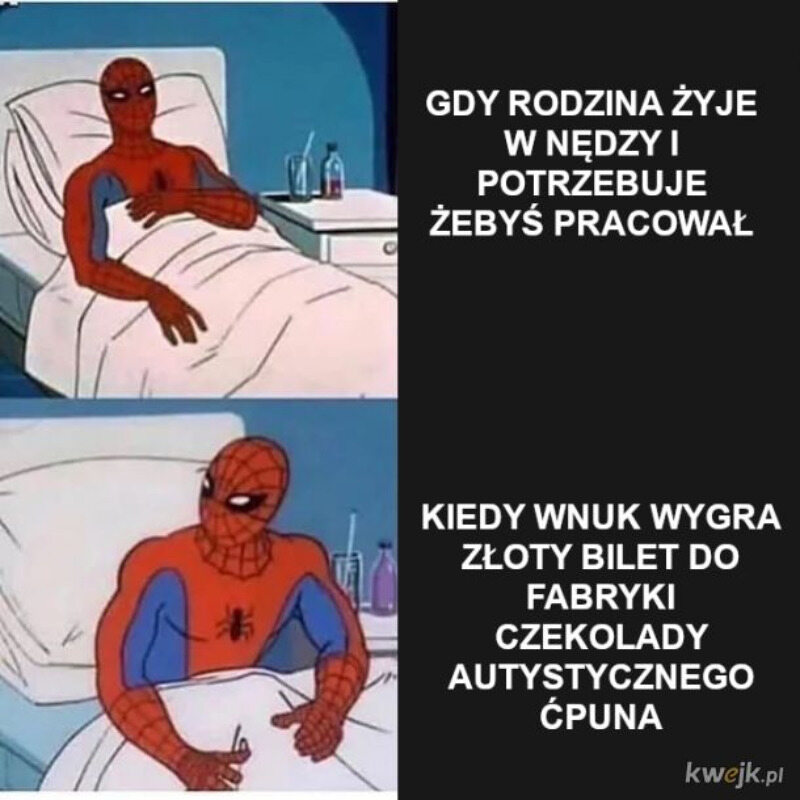 Mem zainspirowany filmem „Willy Wonka i fabryka czekolady” 