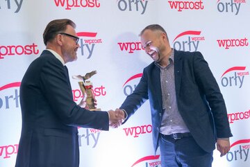Redaktor naczelny &bdquo;Wprost&rdquo; Robert Feluś i&nbsp;Jarosław Grobelny, prezes zarządu Intereko Energia