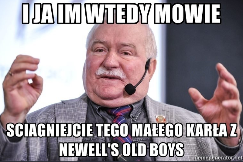 Mem z Lechem Wałęsą 