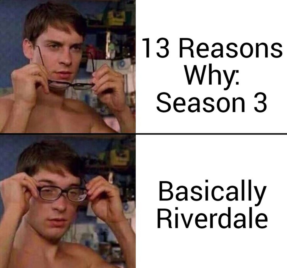 Mem podsumowujący trzeci sezon „13 powodów” 