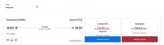 Promocja na lot do Rzymu
