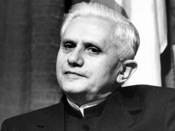 Kardynał Joseph Ratzinger. Zdjęcie wykonano podczas jego pobytu w&nbsp;Toronto w&nbsp;1986&nbsp;r.
