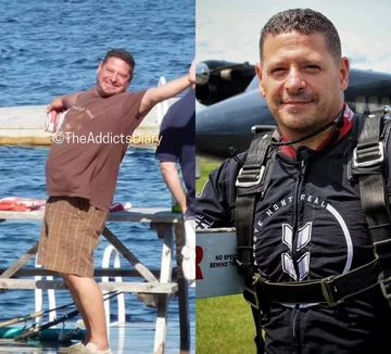 Zdjęcie przed i po wyjściu z nałogu 