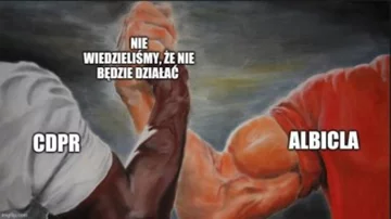 Mem podsumowujący start serwisu Albicla 