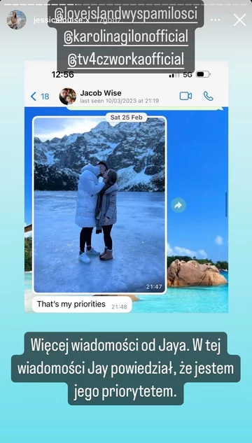 Dziewczyna Jaya z „Love Island” publikuje dowody 