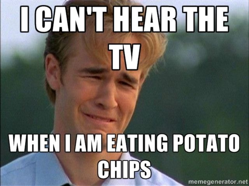 Mem z Dawsonem „Nie słyszę telewizora, gdy jem chipsy”