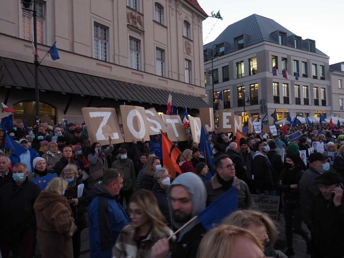 Proeuropejska manifestacja w Warszawie 