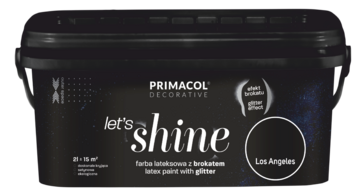 Let&rsquo;s shine Primacol Decorative to&nbsp;dekoracyjna farba lateksowa do&nbsp;malowania ścian wewnątrz pomieszczeń