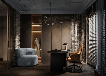 Apartament z widokiem na park, projekt Modeko Studio 