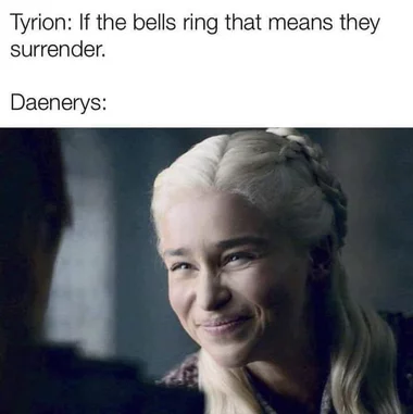 Mem komentujący przemianę Daenerys Targaryen w „Grze o tron”