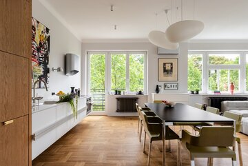 Apartament pełen sztuki, czyli designerski balans na Starym Mokotowie, projekt FUGA Architektura Wnętrz 