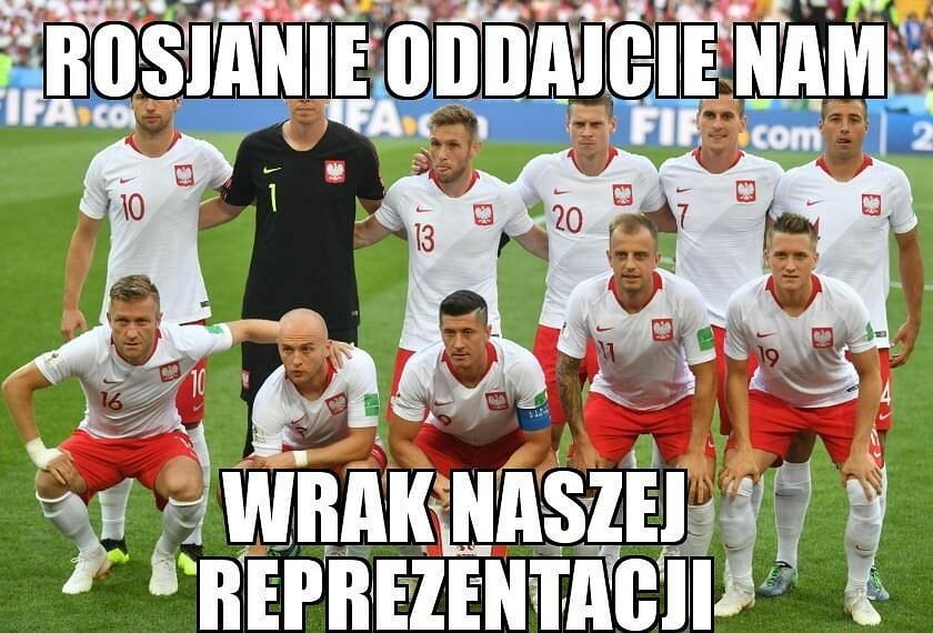 Polska odpada z mundialu w Rosji - mem 