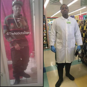 Zdjęcie przed i po wyjściu z nałogu 