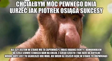 Smutny mem z nosaczem 