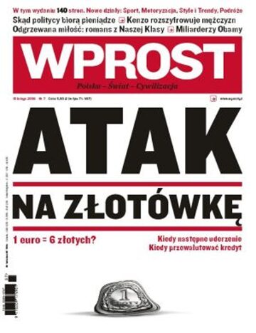 Okładka tygodnika Wprost nr 7/2009 (1362)