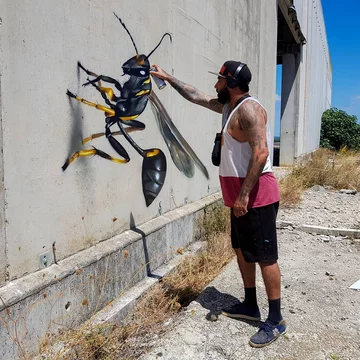 Graffiti 3D, które stworzył Odeith 