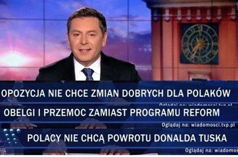 Pasek TVP za czasów prezesury Jacka Kurskiego 