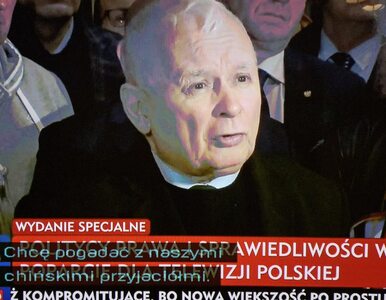 Miniatura: Wpadka TVP. Na ekranie Jarosław Kaczyński...