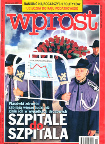 Okładka tygodnika Wprost nr 32/2001 (976)