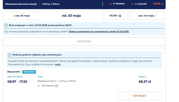Tanie bilety z&nbsp;Polski do&nbsp;Wilna