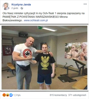 Screen z&nbsp;profilu Krystyny Jandy