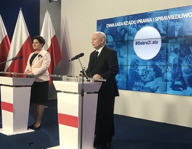 Miniatura: Szydło i Kaczyński podsumowali dwa lata...